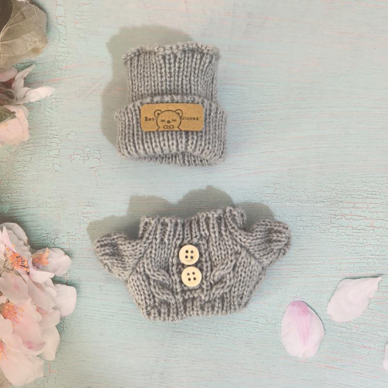 Labubu Pendant & Teddy Bear Hat Set: First Gen & Second Gen Knitted Sweater Blind Box Doll Outfit
