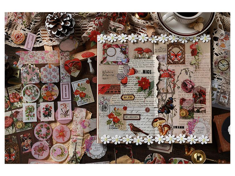 Infeel.Me Island Mountain Wind Series Sticker Book: DIY Journal Decoration - 4 Designs