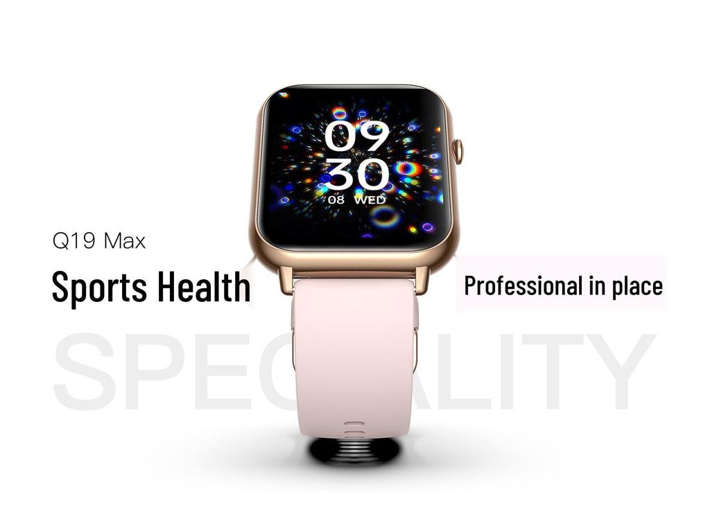 Q19MAX Fashion Smartwatch: Heart Rate & Blood Oxygen Monitoring, Bluetooth Calls, IP68 Waterproof