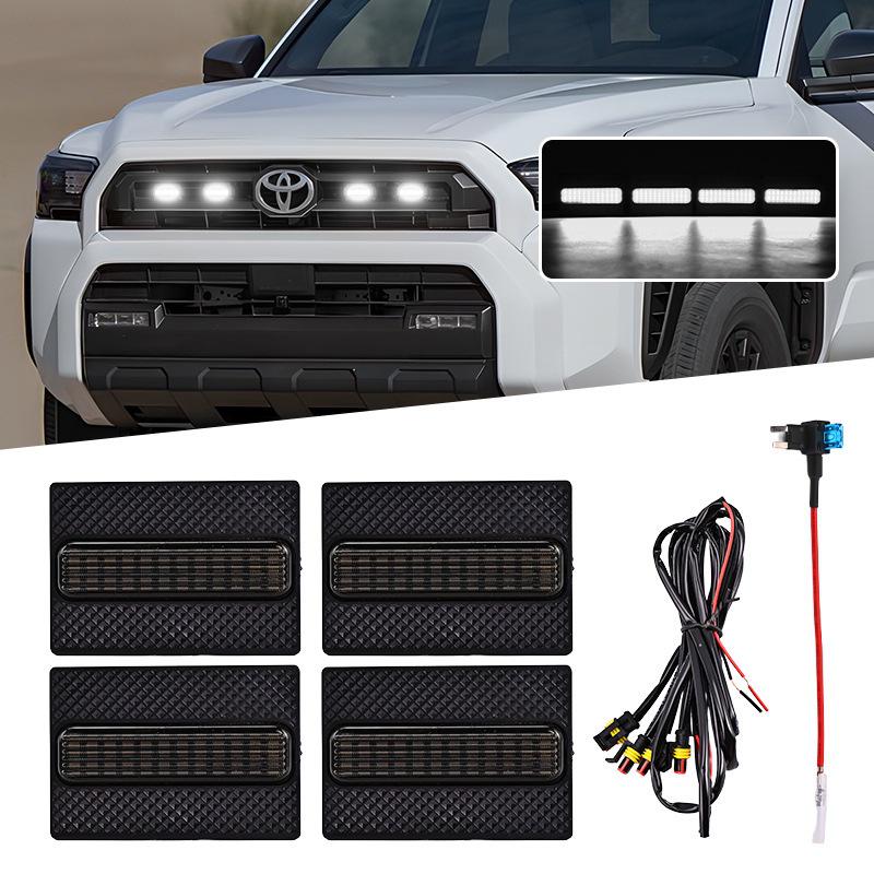 LED Daytime Running Lights for 25 Toyota 4Runner Models - TRD SR5 Grille, Small Yellow