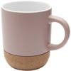 Glas "Billie" 300 ml matte Keramiktasse mit Korkdetails Staubiges Rosa