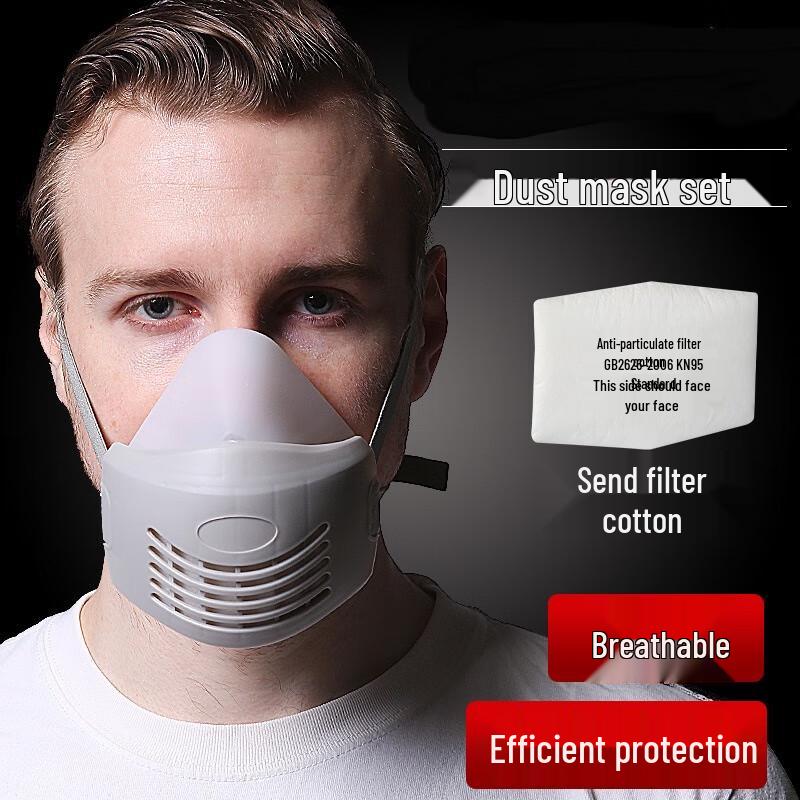 Longchan Reusable Silicone Industrial Dust Mask Kit