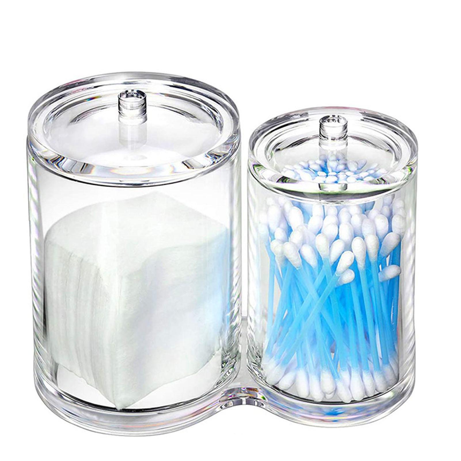 

Прозрачный держатель для ватных палочек Пластиковый настольный органайзер для косметики для ватных дисков, ватных палочек, ватных кружков