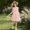 Xiao Yinman Girls' Floral Sleeveless Cotton A-line Dress