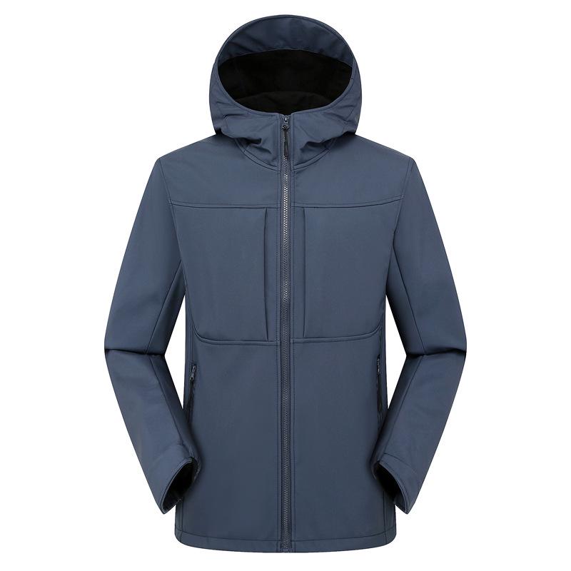Little Bird's Men's Soft Shell Jacket with Velvet Lining - Autumn/Winter Windproof Waterproof Hiking Coat