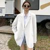 White Suit Jacket Women Spring and Autumn Loose Design Sense Casual Temperament Suit Jacket Women