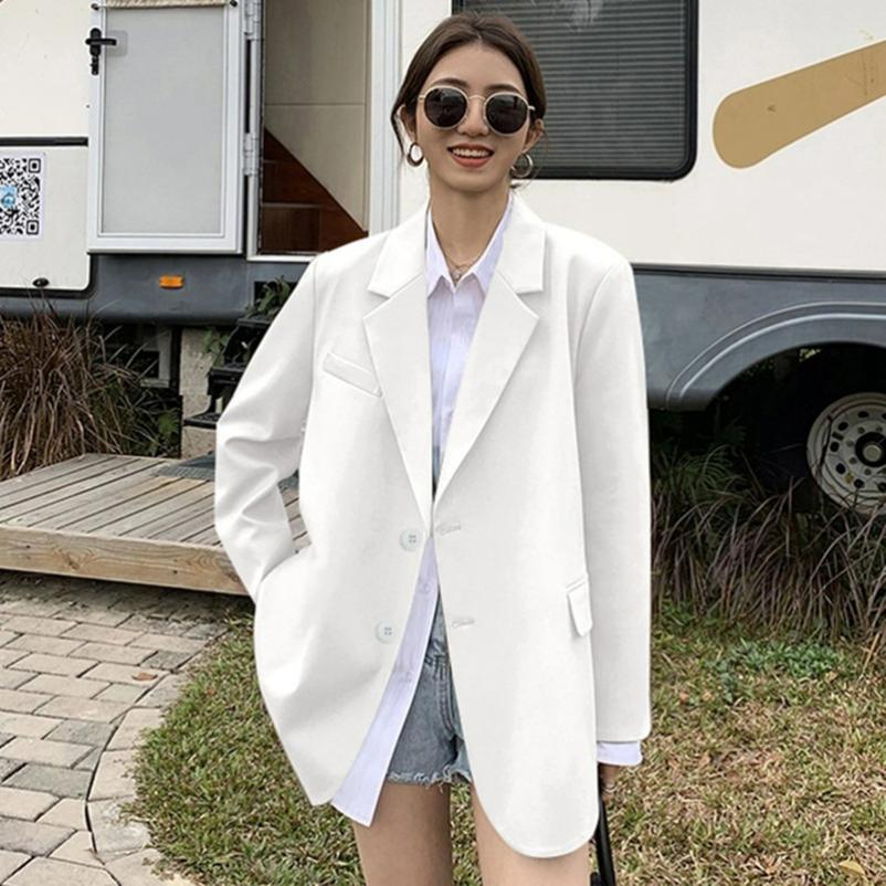 White Suit Jacket Women Spring and Autumn Loose Design Sense Casual Temperament Suit Jacket Women