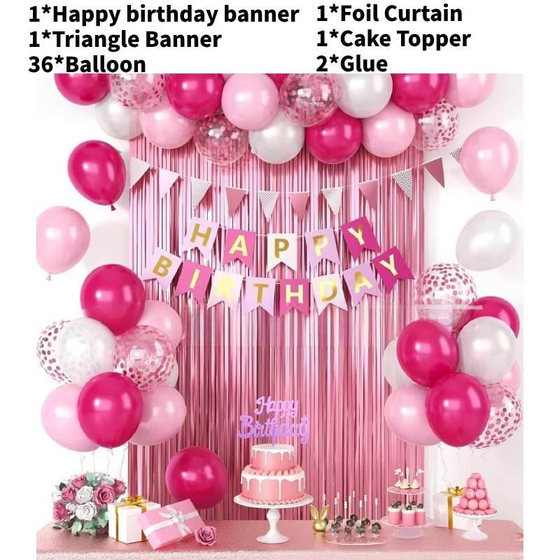 

Latex Rose Gold Birthday Balloon Set With Round Shapes For Celebrations And Events