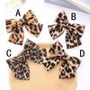 1/2PCS Fashion Boutique Cloth Leopard Bow Hairpin Spring Clip Barrettes Women  Hair Accessories