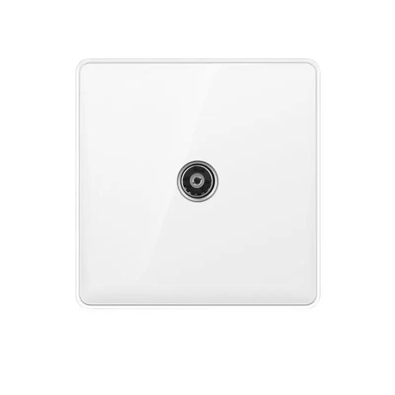 White UK Plug 13A with USB Panel UK Socket Panel, International Universal USB Mobile Phone Charging Socket, with LED Light