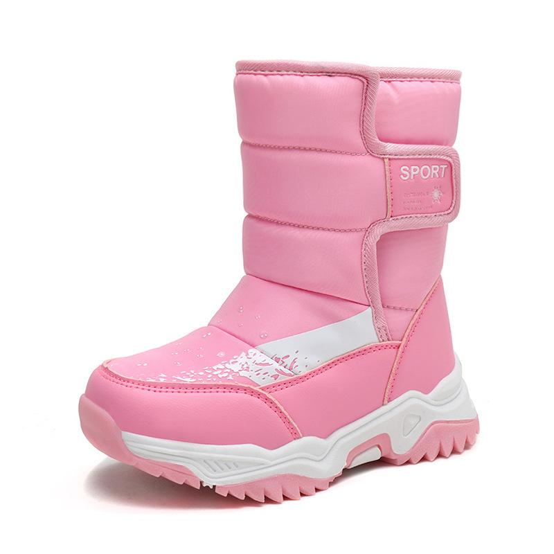 Botas de Neve de Inverno para Crianças até Meio da Panturrilha - Peludas, Quentes e Casuais para Meninos e Meninas