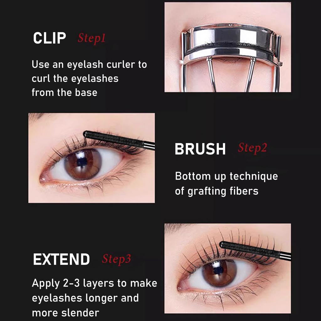 Tusz do rzęs przedłużający dla kobiet, dodający objętości, niesamowita długość, długotrwały, bez grudek, tusz do rzęs nie kruszący się 3,5g