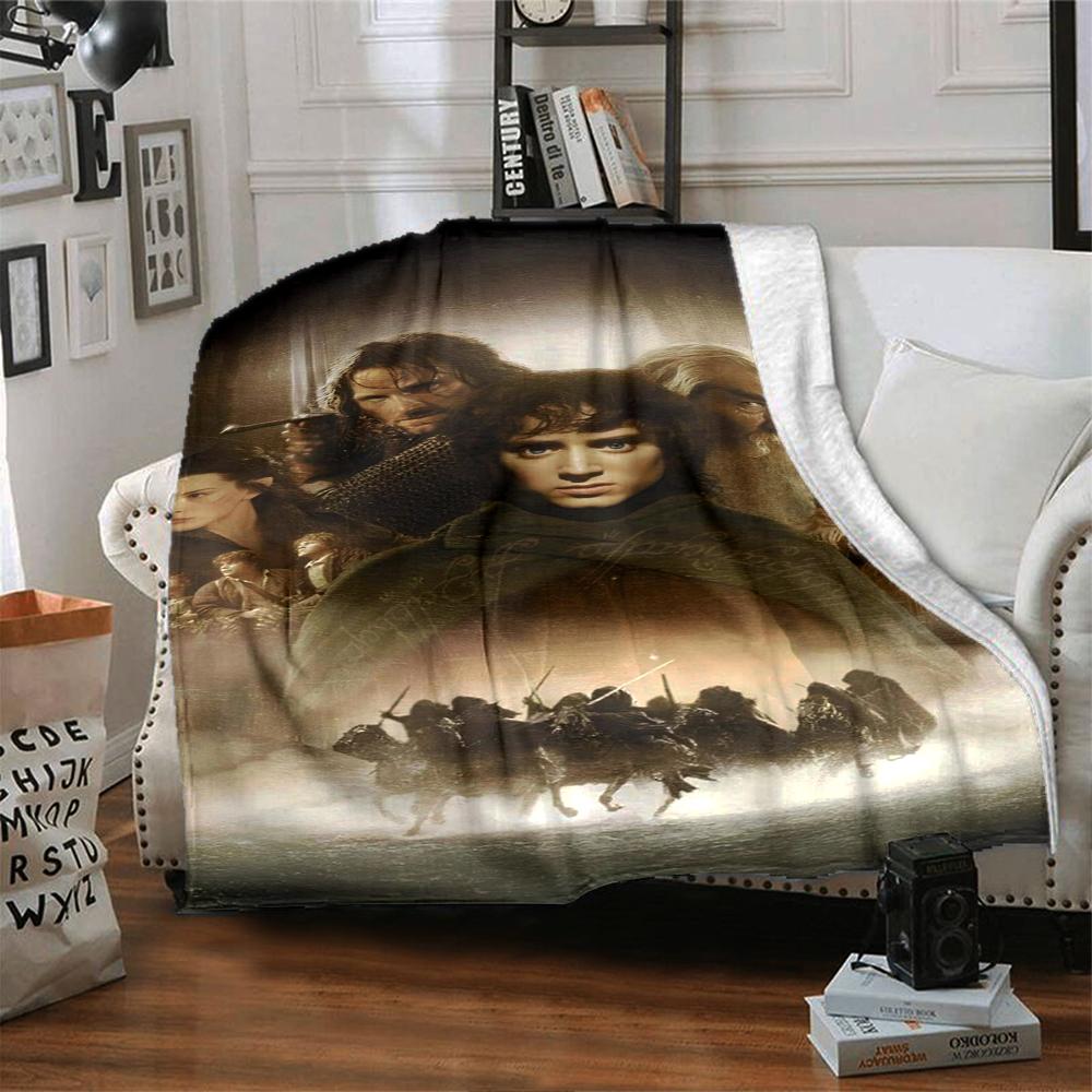 The Lord of the Rings Theme Printed Blanket - Perfect for Couch, Bed, Travel & Outdoor Use | Machine Washable, Cozy & Durable.