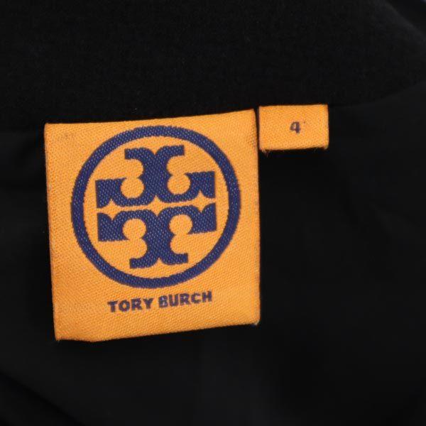Tory Burch Frill Design No Sleeve Frill Design One Piece 4 Black Back Zip Women Used