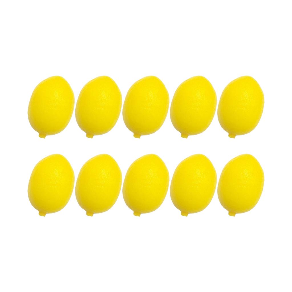 10Pcs/Pack Realistic Artificial Lemon Simulation Yellow Lemon Fruit for Kitchen Party Table Decoration Basket Display