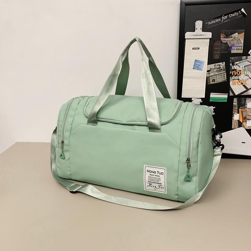

Large capacity travel bag, handbag, lightweight yoga bag, fitness bag, short-distance travel storage, storage bag світло-зелений колір