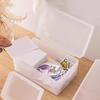 White & Transparent Desktop Storage Box Pos Collection Box Jewelry Container Id Card Organizer