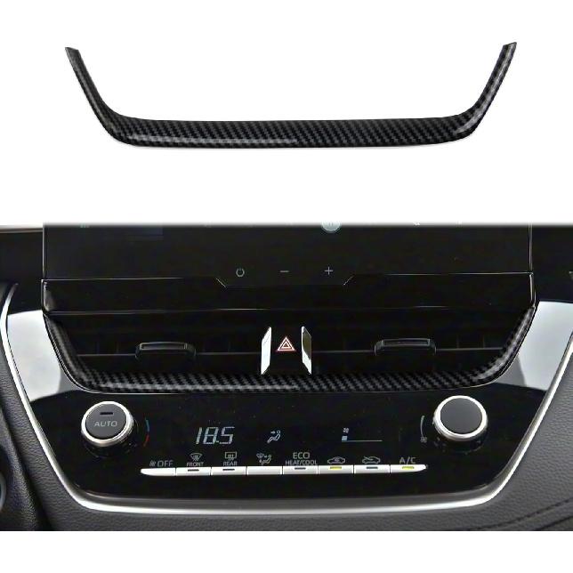 Carbon Fiber Style Center Console Air Conditioning Switch Panel AC Vent Cover Trim Accessories for 2020-2026 Toyota Corolla/Corolla Cross (ac panel ac panel trim