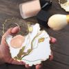Cosmetic Makeup Palette Spatula Tool Resin Casting Mold Eye Shadow Makeup Irregular Round Palette Panel Mould Craft Tool