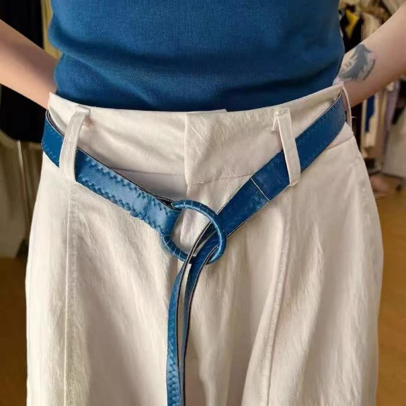 Simple Women's Belt Belt Wave Floss Design Decorative Belt
