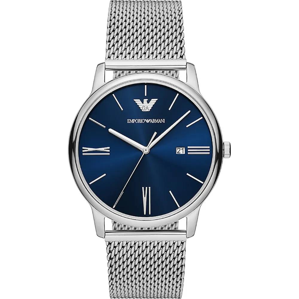

Emporio Armani Minimalist Blue Stainless Steel Mesh Bracelet Men s Quartz AR11571 синий