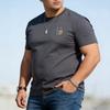 Plus Size Men's T-shirt 220g Heavyweight Cotton Solid Color Loose Fit Casual Summer Tee Top