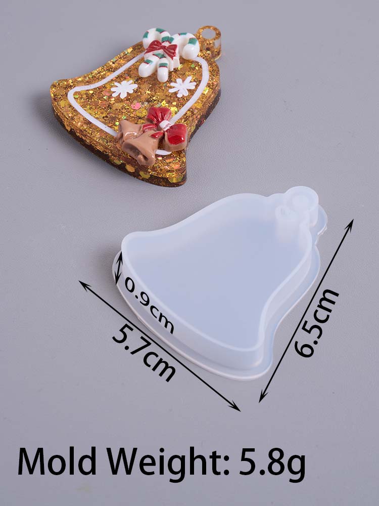 Christmas Ball Bell Pendant Silicone Mold DIY Round Keychain Jewelry Molds Epoxy Resin Plaster Crafts Christmas Tree Decor