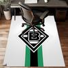 Green Black Borussia Rug for Living Room, Game Rooms, Office, Bedroom, Office Floor Mat Playful Design, fan gifts Christmas decor