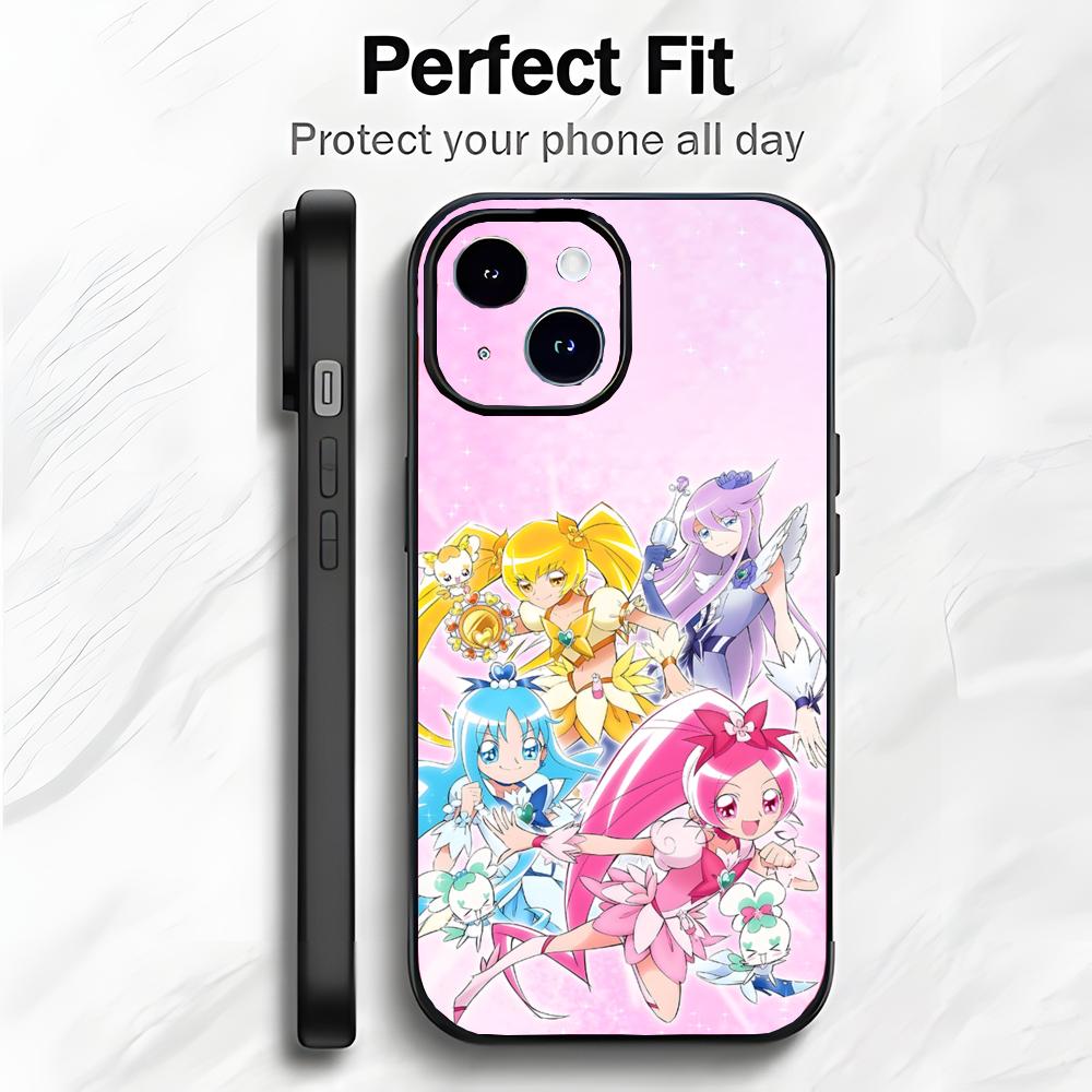 Cute Magical Anime S-Smile Pretty Cure Phone Case Phone Case Soft Packaging Lightweight For iPhone17 16 15 14 13ProMax