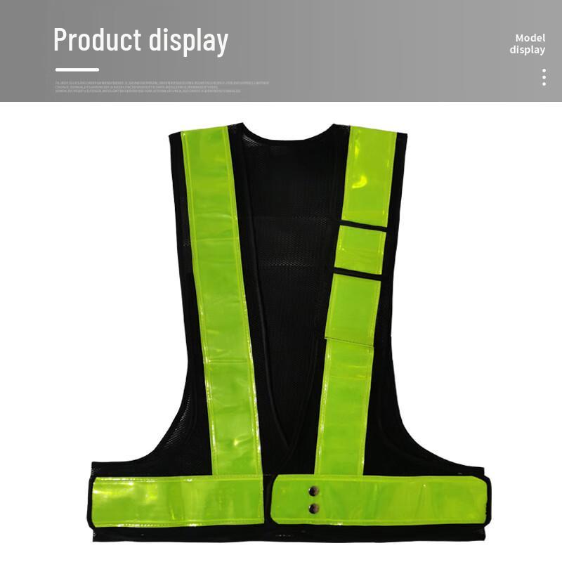 Lilang High-Visibility Reflective Safety Vest - Black (2 Pack)