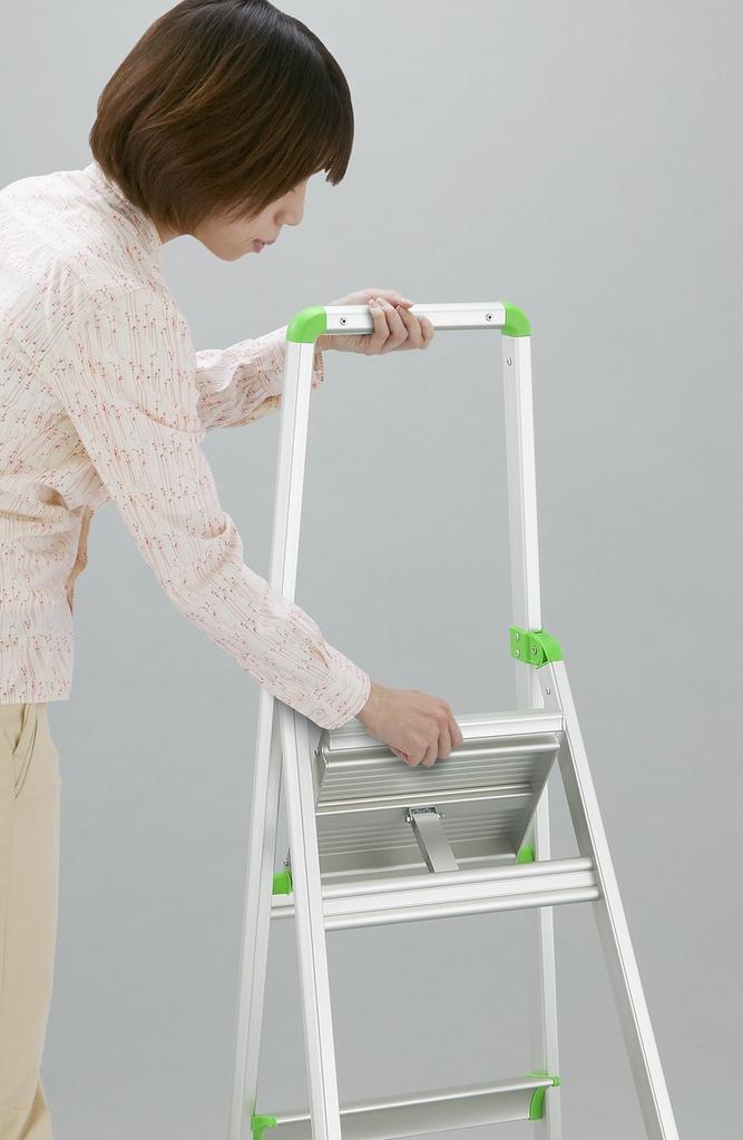 Hasegawa Industrial (Hasegawa) Step Stool with Upper Frame, Eco Mark Certified, 3 Steps, EFA-08 (0.79m) (15658)