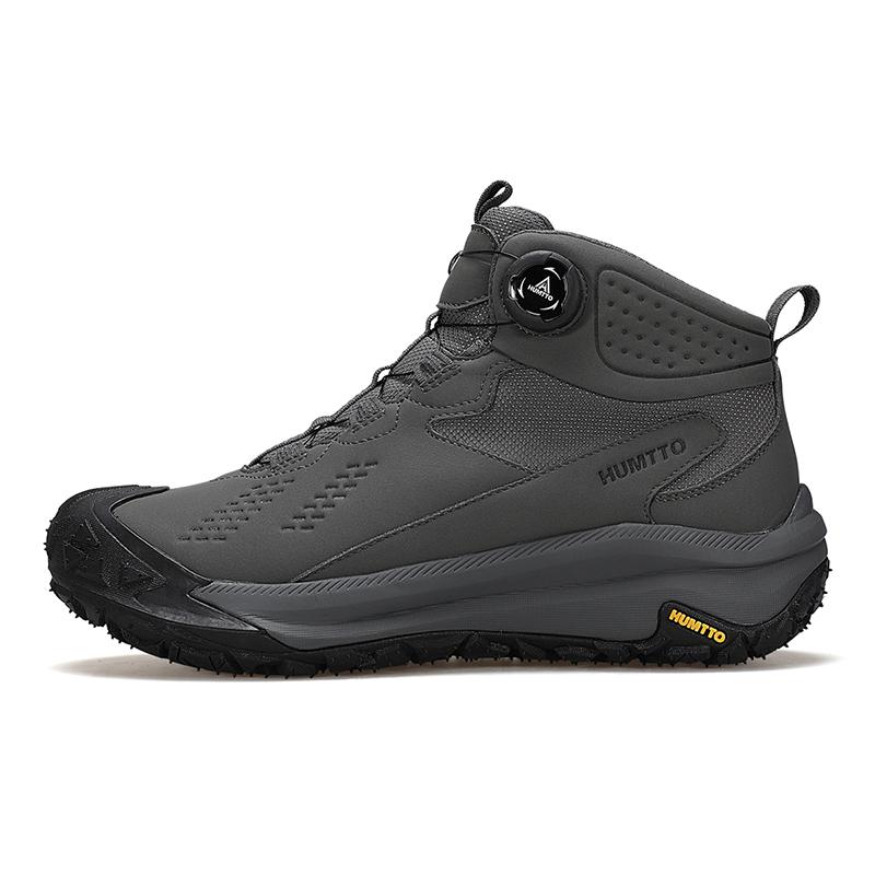 HUMTTO Outdoor Ankle Boots for Men Leather Hiking Boots Non-slip Camping Trekking Men's Sports Shoes Winter Safety Sneakers