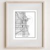Susie Arts 11X14 Unframed Chicago Illinois Wall Art Metropolitan City View Abstract Street Map Art Print Poster Wall Decor Home Office sdm001
