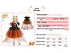 Girls' Halloween Sequin Princess Dress with Puff Sleeves and Puffy Skirt