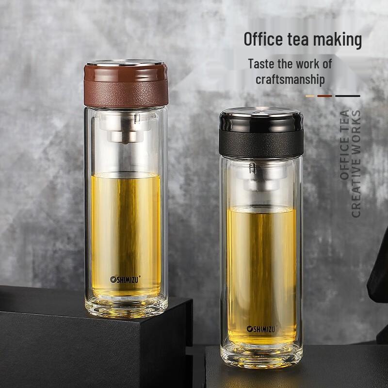 

SHIMIZU Double-Layer Glass Mug with Filter