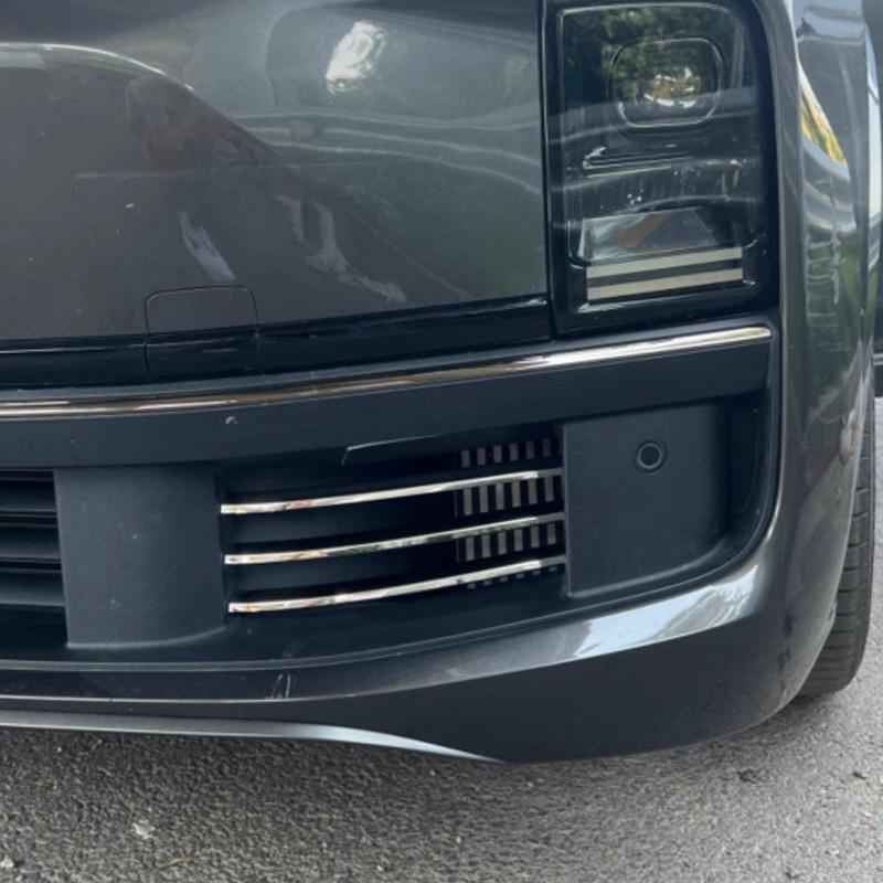 For LiXiang L9 2023 2024 tilbehør i rustfritt stål bil foran støtfangergitter Trim Cover Sticker Styling