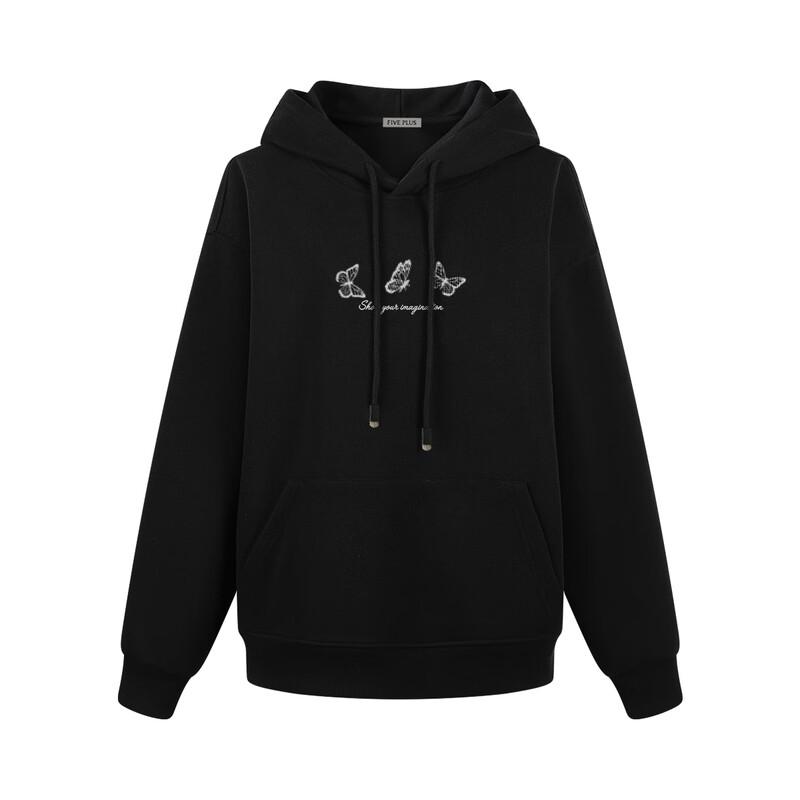 FivePlus Women's Academy Style Long-Sleeve Hooded Sweatshirt