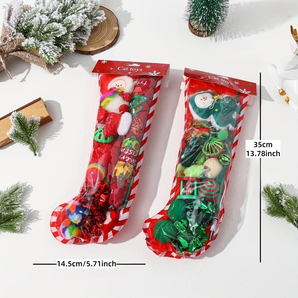 Happy Christmas Cat Toy Set 15 Interactive Pet Toys