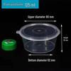 Disposable Plastic Sauce Cups with Lids - Small Chili Oil & Seasoning Container for Commercial Use.
