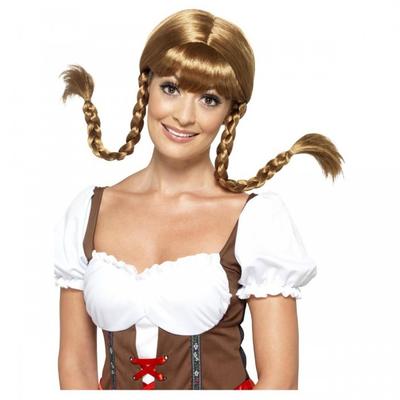 Womens/Ladies Bavarian Babe Plaited Wig