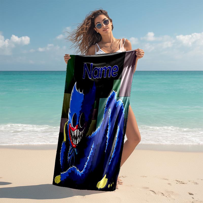 Personalized customized proof beach towel with Poppy Playtime pattern - soft, absorbent,quick-drying,perfect swimming,camping&bathing