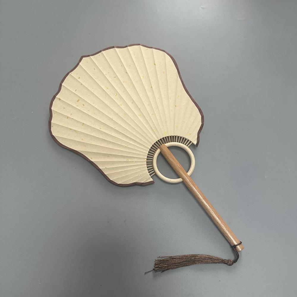 Vintage Chinese Style DIY Fan Classical Round Fan Portable DIY Xuan Paper Fan  Room Decorations