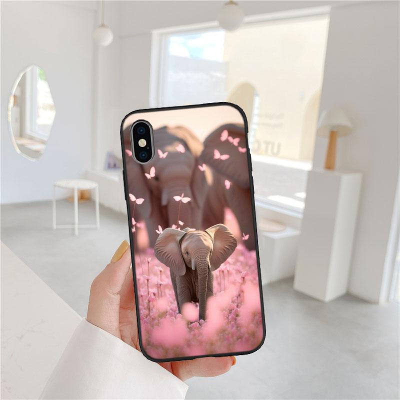 CJ5 Animal Elephant Soft Shell Phone Case for iPhone SE X XS XR 11 16E 17 Pro Max Air 8 7 6 6s Plus