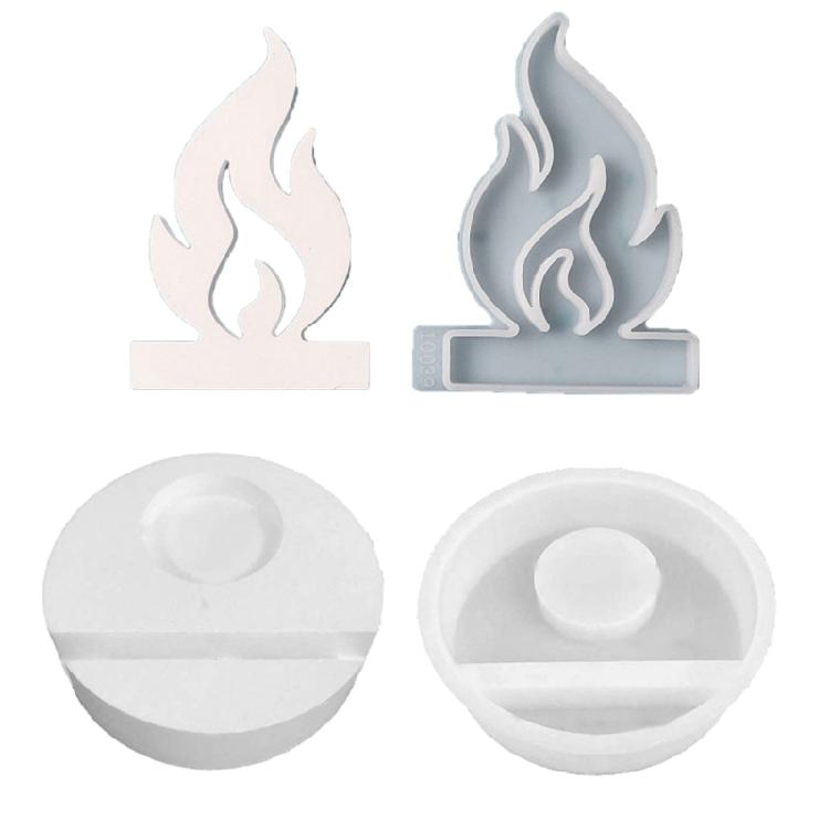 Silicone Molds Rabbit Candle Holder Resins Molds DIY Flame Candlesticks Mould
