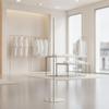 Clothing Display Stand Sturdy Retail with Round Base Fixture Minimalist