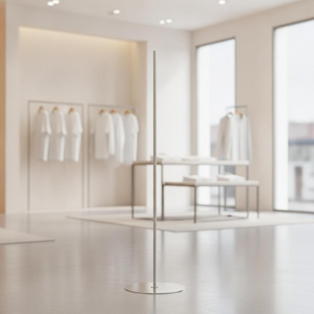 Clothing Display Stand Sturdy Retail with Round Base Fixture Minimalist