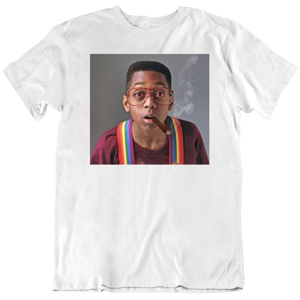 Steve Urkel Stoned High Funny Parody Fan T Shirt