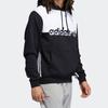 adidas Originals Color Block Logo Patch Kangaroo Pocket Hoodie Men Hoodies Black White H31271
