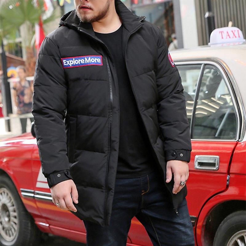 

Пуховики средней и большой длины для осени и зимы, модная мужская одежда, толстая свободная мужская зимняя одежда, повседневные хлопковые куртки, верхняя одежда XXXXXXXXXXL