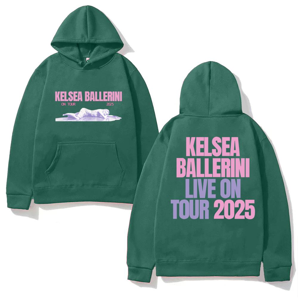 KELSEA BALLERINI LIVE ON TOUR HOODIE Kelsea Ballerini High Quality Print Harajuku Sweatshirt with Hooded Fleece Comfortable Hoody